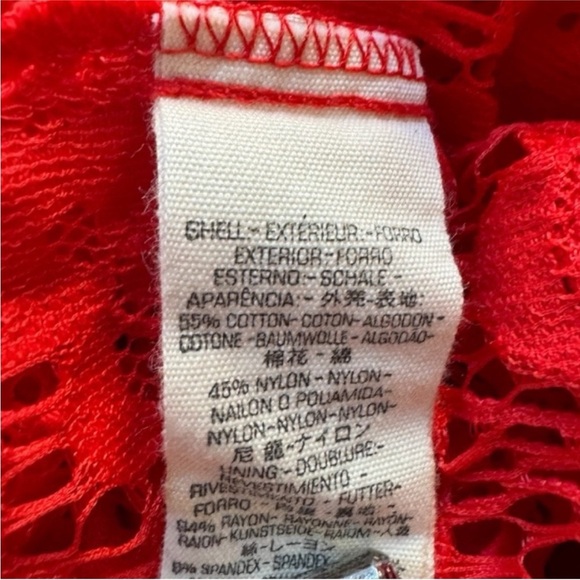 FREE PEOPLE Red Sweet Dreams Lace Crop Top - XS - Picture 14 of 16